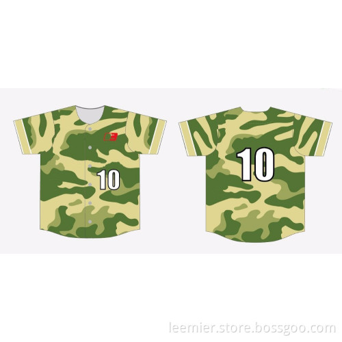 Blank Camo Custom Plain Baseball Jersey Shirt